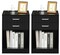 Night Stand Set 2, Black Nightstand with Charging Station and Drawers, Bedroom Nightstands Bedside Table with Drawers Set